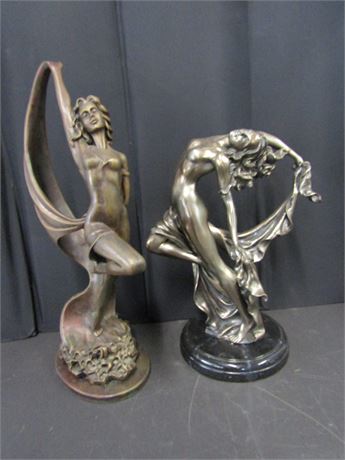 Vintage Bronze Female Dancers