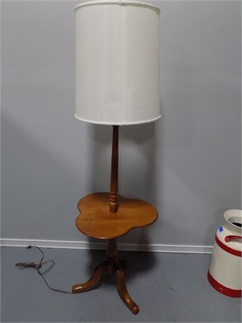 Wooden Tier Floor Lamp