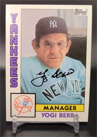 Yogi Berra New York Yankees Autograph Manager Baseball Card