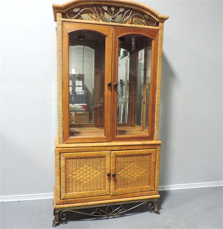 Solid Wood / Wicker / China / Display Cabinet
