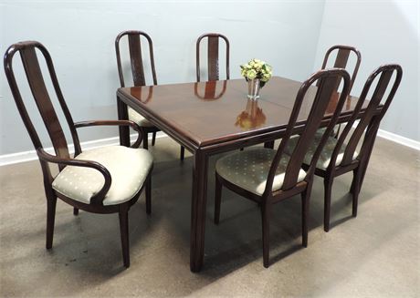 Vintage CENTURY FURNITURE Dining Table / Six Chairs
