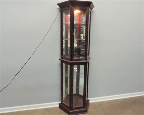 Vintage Lighted Curio / Display / China Cabinet