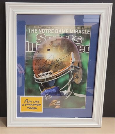 Rocky Bleier Notre Dame Autographed Framed Sports Illustrated