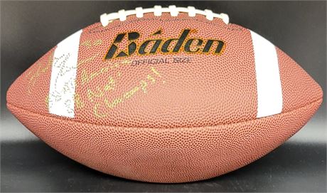 Frank Stams Autograph Football Notre Dame National Champion Akron, Ohio