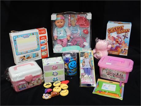 Barbie Nurse / Slime Kit / Cognitive Letters / Toy Lot (10)