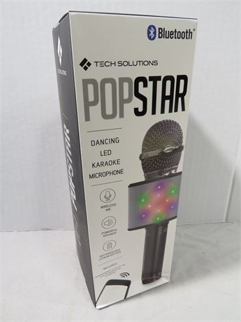 TECH SOLUTIONS Popstar Dancing LED Karaoke Bluetooth Microphone