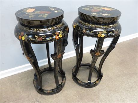 Asian Style Chinoiserie Plant Stands