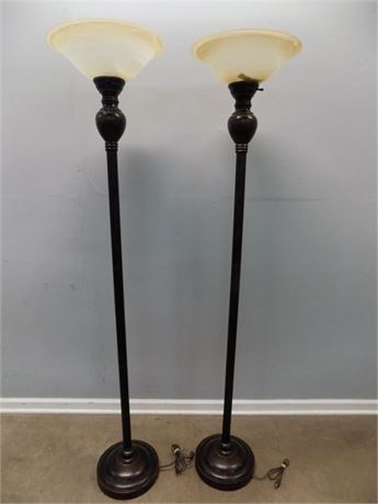 Twin Torchiere Floor Lamp