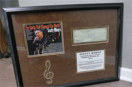 Signature Scotty Moore / Band Elvis Presley & Authentic Fernwood Records Check