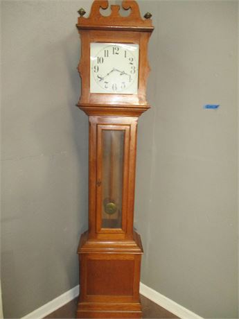 Working Tall Solid Wood Grandfather Clock