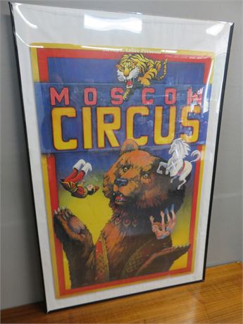 Framed Moscow Circus Poster