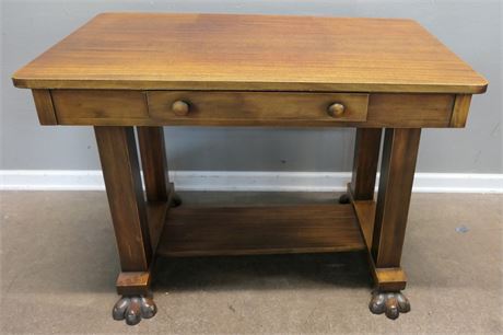 Vintage Desk with a 3 Toed Foot & Talons at the foundation of each leg.