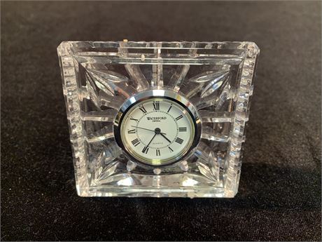 VINTAGE WATERFORD Crystal Desk Clock