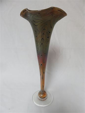 1986 CRAIG ZWEIFEL Studio Art Glass Signed Vase