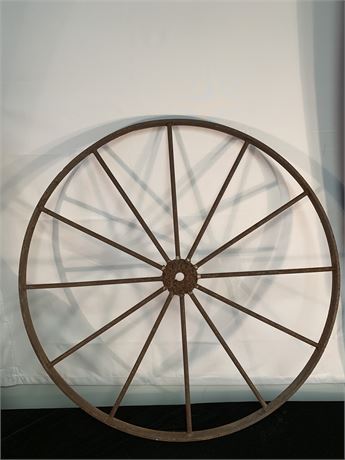 Vintage Metal Wagon Wheel