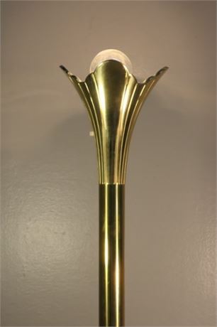 Art Deco Brass Floor lamp without the shade