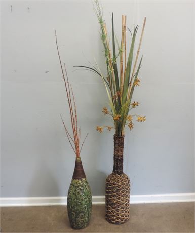 Set of Ceramic & Resin Vases