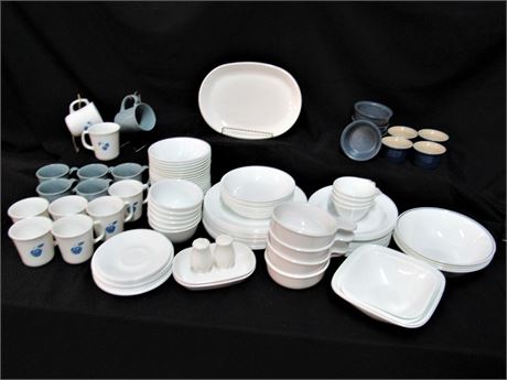 Large Corelle Livingware Dinnerware Lot - over 112 pieces