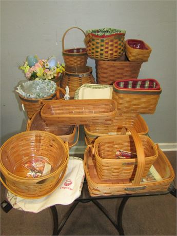 Large Longaberger Basket Collection