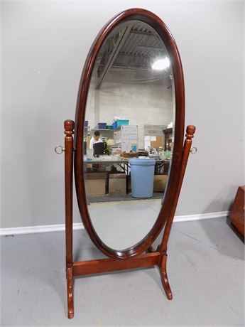 Transitional Design Online Auctions - Caroline Mirror Co. Oval Mirror