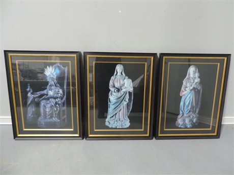 Set of Photographed Religious Sculptures