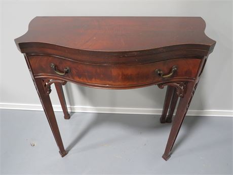 Serpentine Front Gate Leg Hall Table