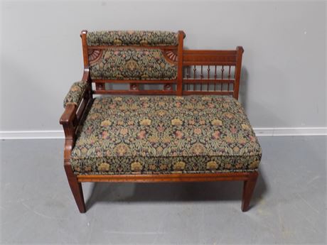 Antique Victorian Settee Love Seat Chair
