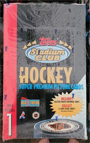 1993 Stadium Club Hockey Series 1 Factory Sealed Wax Box