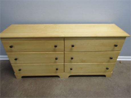 Pale Wood Double Dresser