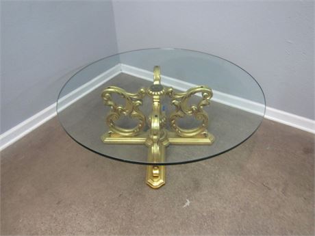 Gold & Glass Coffee Table