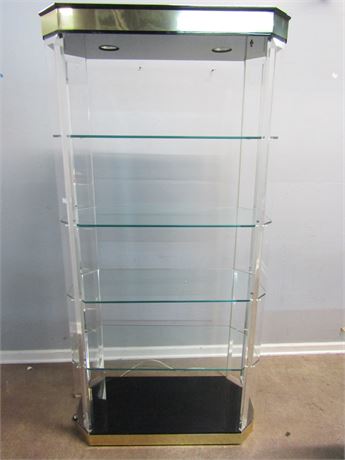 Acrylic Sided & Glass Display Case