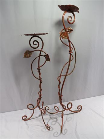Metal Grapevine Candle Holder Stands