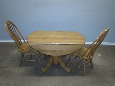 Drop Leaf Table / Two Chairs