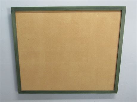 Cork/Bulletin Board with Green Frame