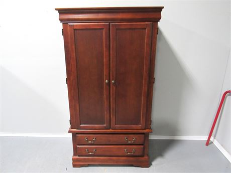 Bedroom Armoire - w/ 2 Lower Drawers and 3 Upper Shelves