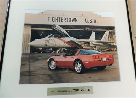Vintage Signed  Photograph / USAF Top Corvette