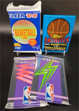 NBA FACTORY SEALED WAX PACKS, 1992 TOPPS ARCHIVES, 1993-94 FLEER, 1991-92 SKYBOX