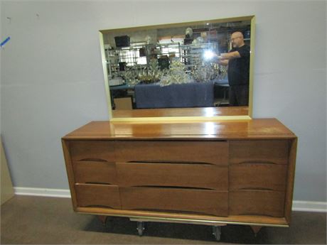 Kent Coffey Mid Century "The Elegante" Dresser with Mirror