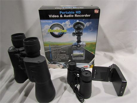Dash Cam-Pro, Two Binoculars including Sharper Image Brand 7x50 Binoculars, with
