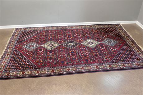 Persian Rug, Exquisite, deep Red with a Cream Colored Fringe