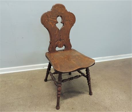 Antique Victorian Solid Wood Chair