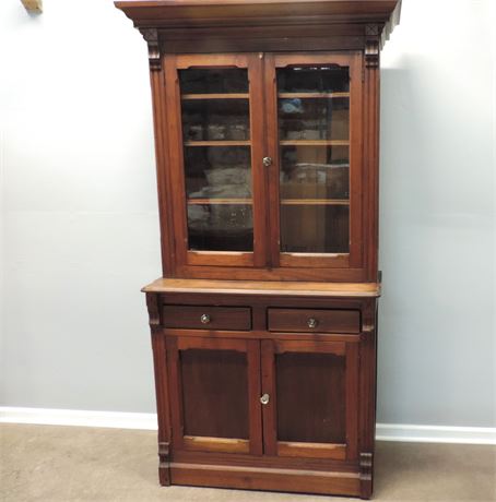 Farmhouse Style Solid Wood Hutch / Display Cabinet