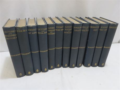 1889 Ralph Waldo Emerson 12-Book Lot