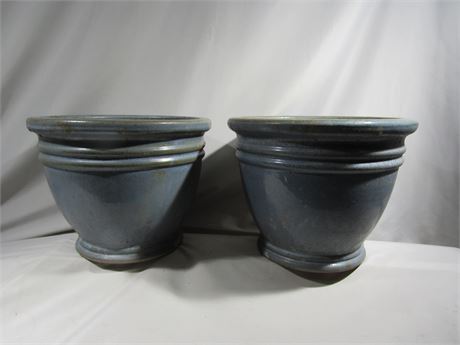 Set of Matching Planter Pots, Large Ceramic