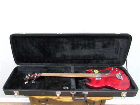 Transitional Design Online Auctions - Epiphone Bass Guitar with Hardcase