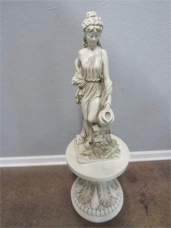 1967 Universal Statuary Corp. Greek Goddess Statue w/Pedestal