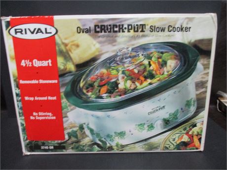 New Rival Oval Crock-Pot 4 1/4 Quart Slow Cooker