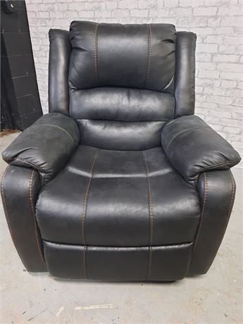 Black Leather Power Recliner