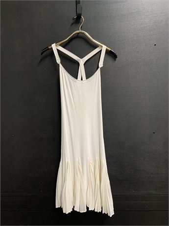 Simply Elegant CHANEL White Flared Dress