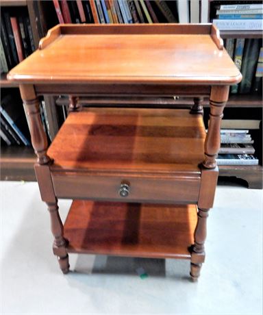 Vintage Wood Telephone Table